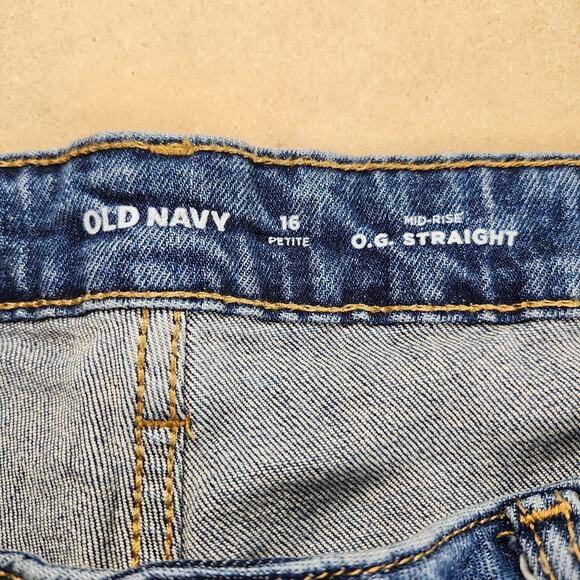 Old Navy O.G. Straight Jeans 16P Mid Rise - Picture 5 of 7